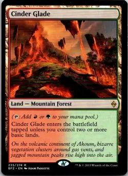 Magic the Gathering Cinder Glade Battle for Zendikar MTG Free Shipping! - Image 1