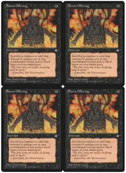 MTG Burnt Offering x4 Ice Age Common NM/LP Playset - Image 1