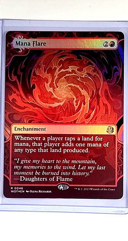 2023 MTG Magic the Gathering Wilds of Eldraine WOE Borderless Foil 46 Mana Flare - Image 1