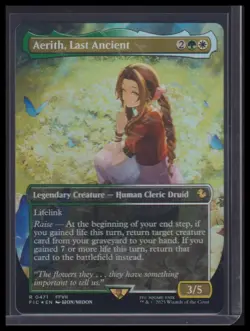 Aerith, Last Ancient (Borderless) (Chocobo Track Foil) Commander: Final Fantasy - Image 1