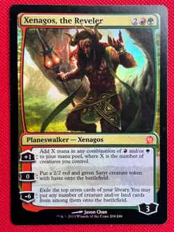 MTG Foil 1X Xenagos, the Reveler X1 Theros Magic - SP/NM - Image 1