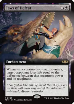 Jaws of Defeat (Extended Art) 67 LP Normal Commander: Tarkir: Dragonstorm MTG EN - Image 1