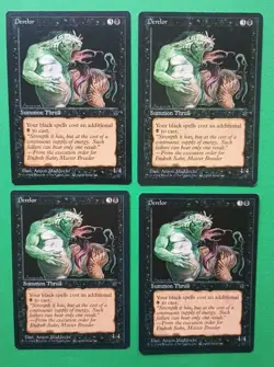 Magic the Gathering MTG Fallen Empires DERELOR X 4 LP/EX Rare 1994 NICE - Image 1