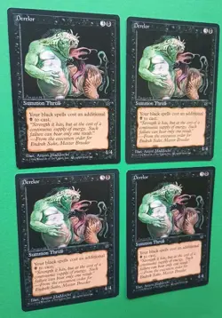 Magic the Gathering MTG Fallen Empires DERELOR X 4 LP/EX Rare 1994 NICE - Image 2