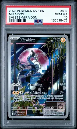 2023 POKEMON SVP EN-SV BLACK STAR PROMO #013 MIRAIDON PSA 10 - Image 1