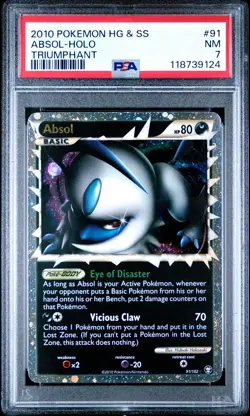 2010 POKEMON TRIUMPHANT ABSOL PRIME #91 ULTRA RARE PSA 7 NM #118739124 - Image 1