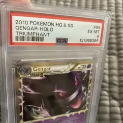 2010 POKEMON HEARTGOLD & SOULSILVER TRIUMPHANT #94 GENGAR HOLO PSA 6 Rare Graded - Image 3