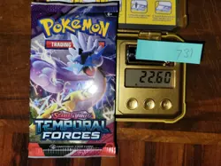 22.60g Temporal Forces Pokemon Booster Pack - Sealed #731 - Image 1