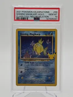 2021 POKEMON CELEBRATIONS CLASSIC COLLECTION 66 SHINING MAGIKARP-HOLO PSA 10 - Image 1