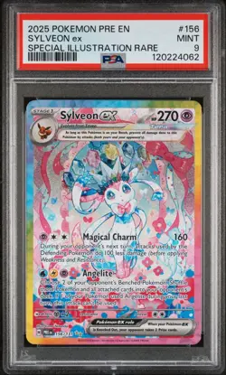 Sylveon ex 156/131 Prismatic Evolutions Special Illustration Rare Pokemon PSA 9 - Image 2