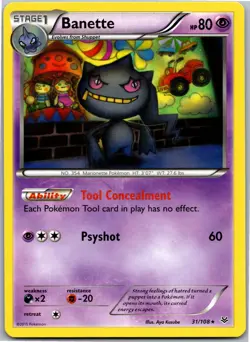 Banette (31) - XY - Roaring Skies 31/108 - Rare - NM Pokemon TCG - Image 1