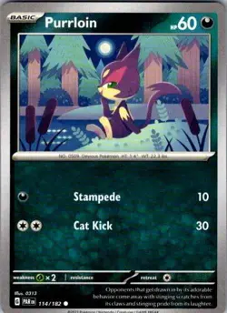 Pokemon TCG Paradox Rift Regular Purrloin - Image 1