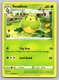 Pokemon TCG Fusion Strike Swadloon #10 - Image 1