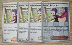 Janine's Secret Art 059/064 (4x) Shrouded Fable Pokemon Playset NM Reverse Holo - Image 1