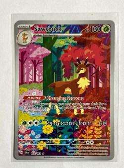 Sawsbuck 166/162 Illustration Rare Pokemon SV05: Temporal Forces English NM - Image 1