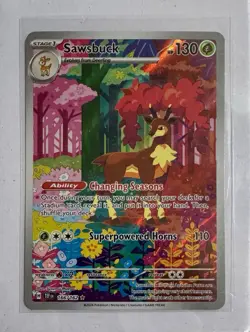 Sawsbuck 166/162 Illustration Rare Pokemon SV05: Temporal Forces English NM - Image 4