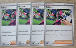 X4 Atticus 077/091 Paldean Fates Pokemon TCG Playset NM/M - Image 1