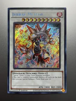 Yugioh - Jurrac Metero Secret Rare BLMM-EN150, Near Mint, 1st Edition - Image 1