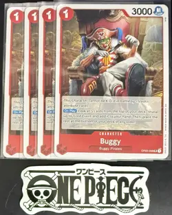 4x One Piece OP03-008 UC Buggy - English - Regular - Playset - TCG - NM/M - Image 1