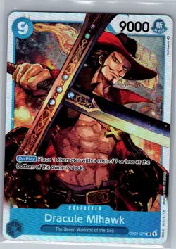 Pre Errata Dracule Mihawk OP01-070 Romance Dawn - One Piece Card - NM - Image 1