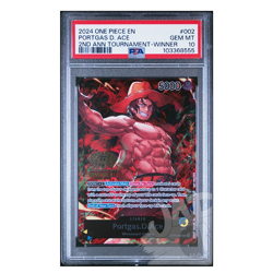 One Piece Card Portgas D. Ace ST13-002 2nd Ann. Winner English - PSA 10 GEM MT - Image 1