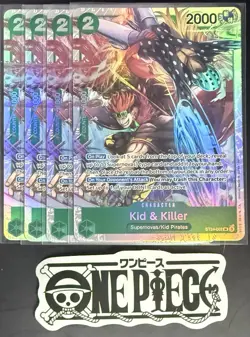 4x One Piece ST24-002 SR Kid & Killer - English - Foil - Playset - TCG - NM/M - Image 1