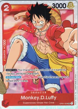 Monkey.D.Luffy OP01-024 SR - One Piece TCG Romance Dawn - Foil (NM) - Image 1