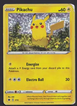 Pikachu 7/15 McDonald’s Match Battle Confetti Holo Promo Pokemon TCG 2022 NM - Image 1