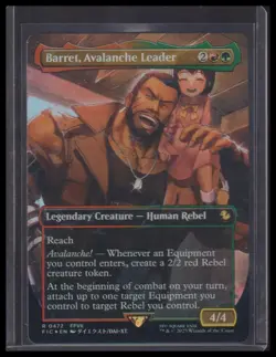 Barret, Avalanche Leader (Borderless) (Chocobo Track Foil) Commander - Image 1
