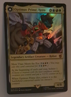 Optimus Prime Hero Foil LP The Brothers' War MTG Magic the Gathering - Image 1