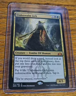 MTG Underrealm Lich Guilds of Ravnica Promo LP X1 Magic The Gathering - Image 1