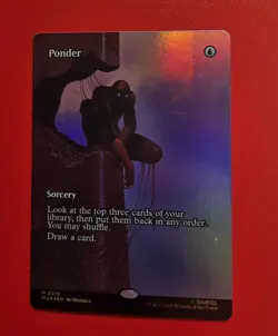MTG - Ponder - Borderless - Foil - Marvel Universe Eternal-Legal - Image 1