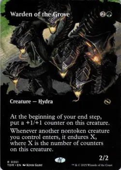 MTG Warden of the Grove (Borderless) (351) | NM | Tarkir: Dragonstorm (TDM) - Image 1