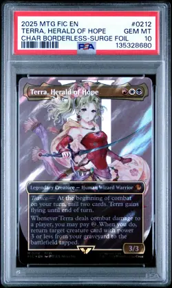 2025 MTG FINAL FANTASY COMMANDER #0212 TERRA, HERALD OF HOPE PSA 10 - Image 1