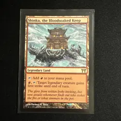 MTG Shinka, the Bloodsoaked Keep Champions of Kamigawa Regular Rare! - Image 1