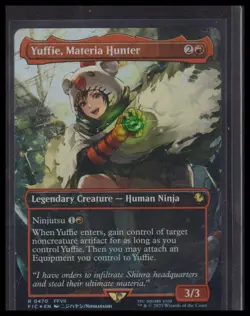 Yuffie, Materia Hunter (Borderless) (Chocobo Track Foil) Commander Final Fantasy - Image 1