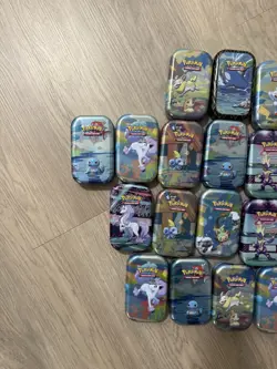 Pokemon empty Tons Art Lot 18 Tins Random Sets - Image 2