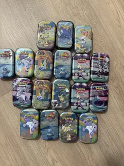 Pokemon empty Tons Art Lot 18 Tins Random Sets - Image 3