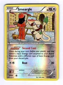 Smeargle XY - BREAKthrough #123 (2015) Rare Reverse Holo NM Pokemon - Image 1