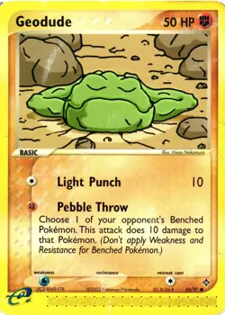 Pokemon TCG Geodude 55/97 Ex Dragon Common DMG - Image 1