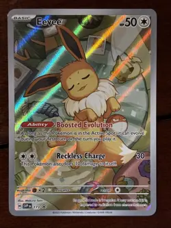 Pokemon Prismatic Evolutions Eevee Promo 173 Black Star Holo - Image 1
