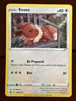 Pokemon Sword & Shield Promo Eevee SWSH175 Holo Rare - Image 1