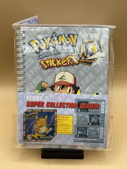 1999 Pokemon Super Collection Series One Stickers Album - New Sealed - Image 1