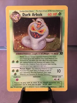 Pokemon TCG Dark Arbok 2/82 Holo Rare Team Rocket Set Unlimited 2000 VTG WOTC MP - Image 1