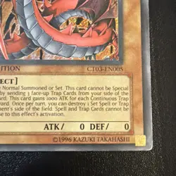 Yugioh Uria, Lord of Searing Flames CT03-EN005 Secret Rare Limited Edition MP - Image 4