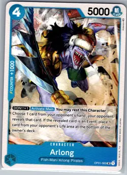 Pre Errata Arlong OP01-063 Romance Dawn - One Piece Card - NM - Image 1