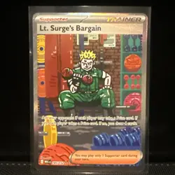 Pokemon TCG Mega Evolutions Trainer Lt. Surge's Bargain Card 185/132 NM - Image 3
