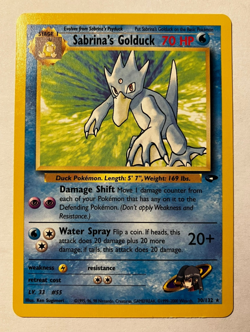 Sabrina's Golduck 30/132 Rare Gym Challenge Pokemon Card NM Vintage - Image 1