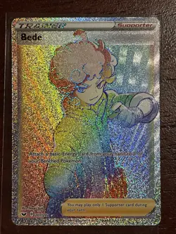 Bede - 207/202 - Pokemon Sword & Shield Base Set Secret Rare Card NM - Image 1