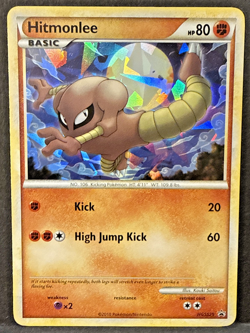 Hitmonlee HGSS25 Black Star Promo Cracked Ice Holo Pokemon Card - LP+ - Image 1
